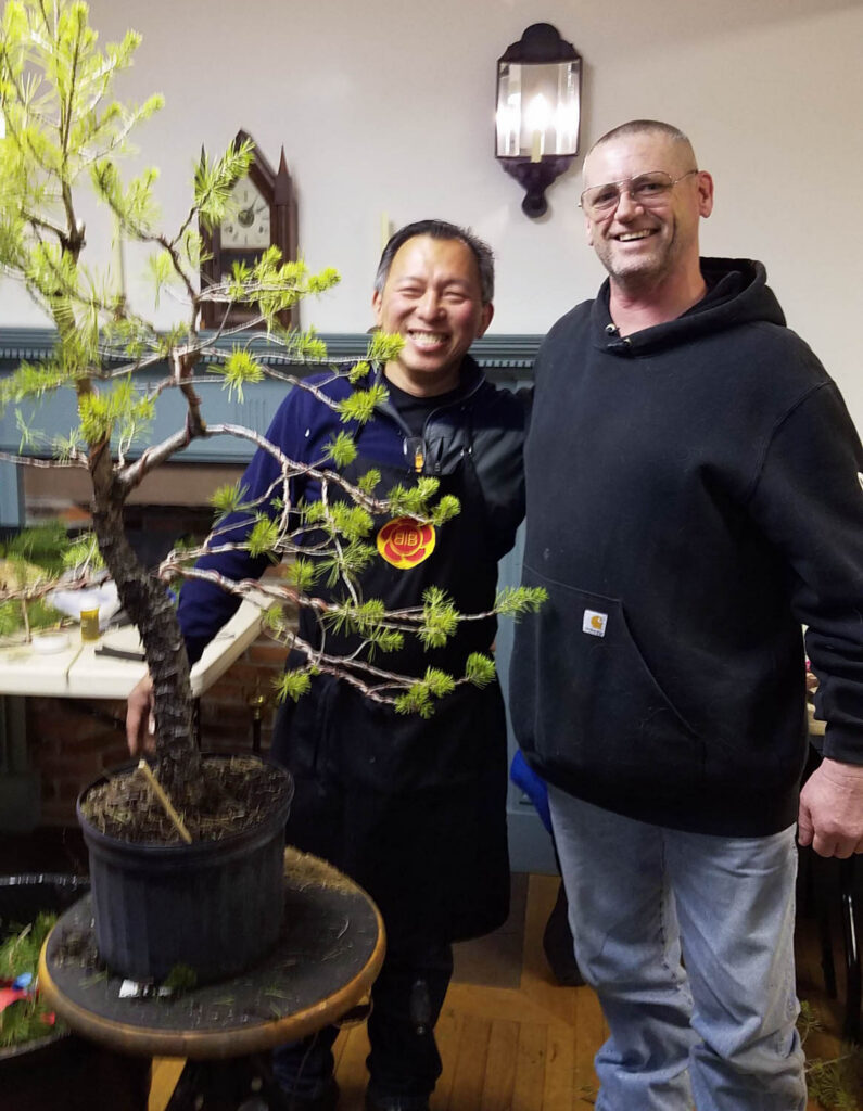 Boon showing off tree with member